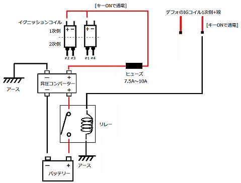 昇圧チューン回路図